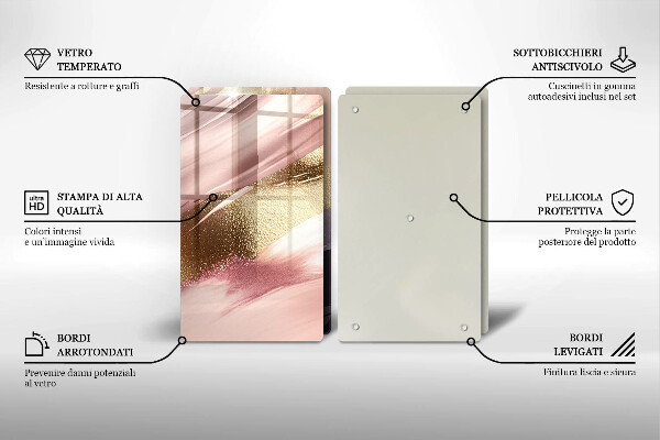 Tocător sticlă Pete pastelate