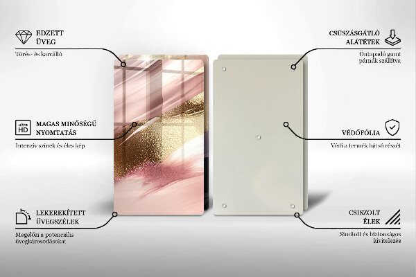 Tocător sticlă Pete pastelate