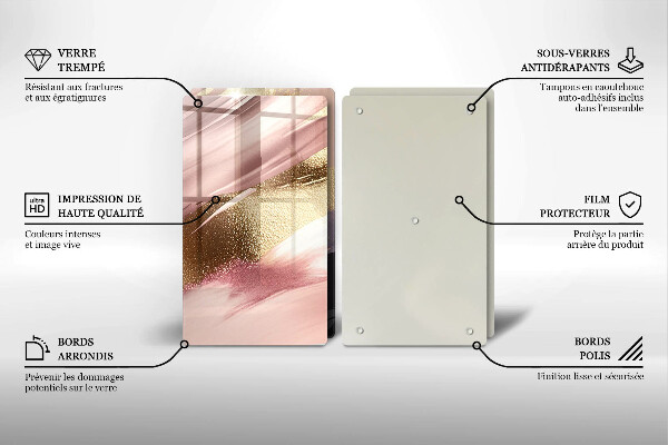 Tocător sticlă Pete pastelate