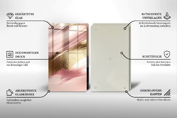 Tocător sticlă Pete pastelate