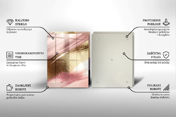 Tocător sticlă Pete pastelate