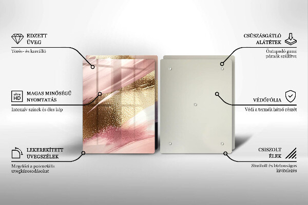 Tocător sticlă Pete pastelate