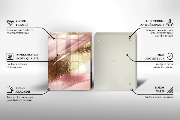 Tocător sticlă Pete pastelate