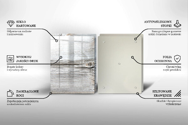 Tocător sticlă Structură din lemn strălucitor