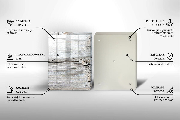 Tocător sticlă Structură din lemn strălucitor