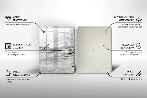 Tocător sticlă Structură din lemn strălucitor