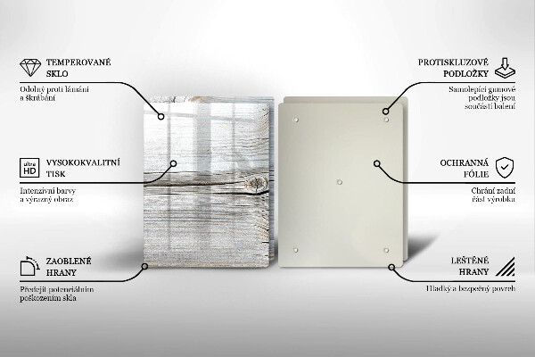 Tocător sticlă Structură din lemn strălucitor