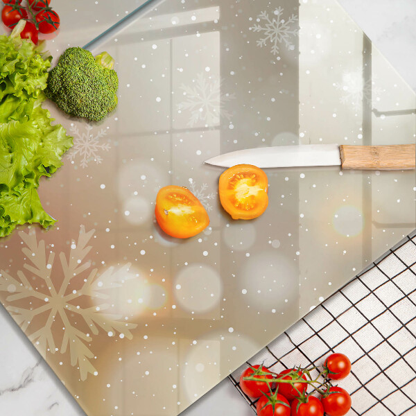 Tocător sticlă Fulgi de nea