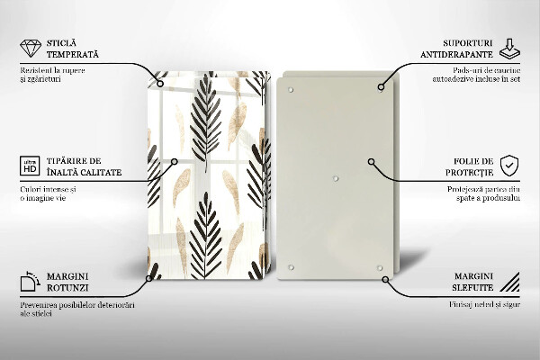 Tocător sticlă Plante Boho