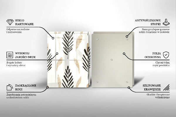 Tocător sticlă Plante Boho