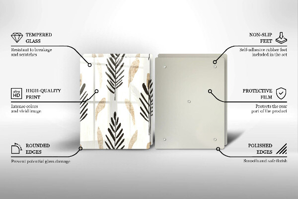 Tocător sticlă Plante Boho