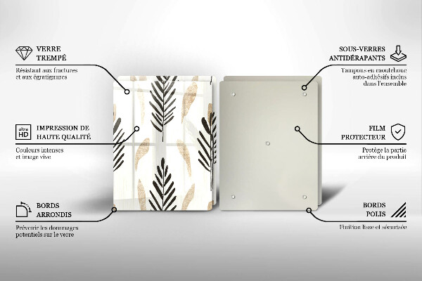 Tocător sticlă Plante Boho