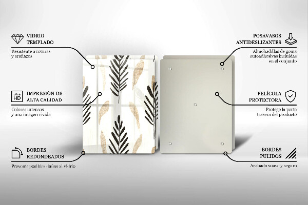 Tocător sticlă Plante Boho