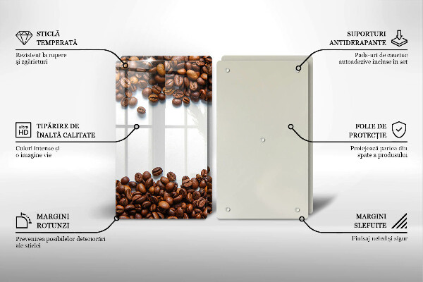 Tocător sticlă Boabe de cafea