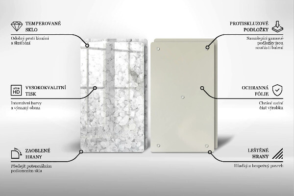 Tocător sticlă Cristale de sare