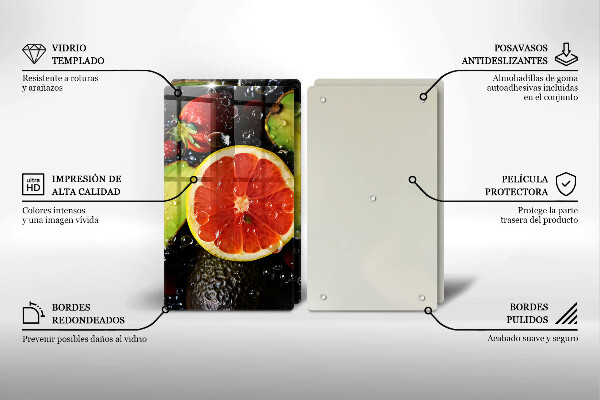 Tocător sticlă Fructe si legume