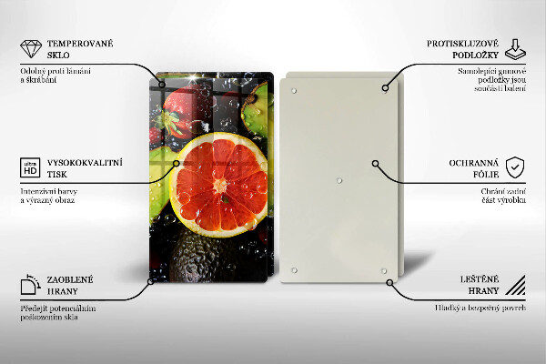 Tocător sticlă Fructe si legume