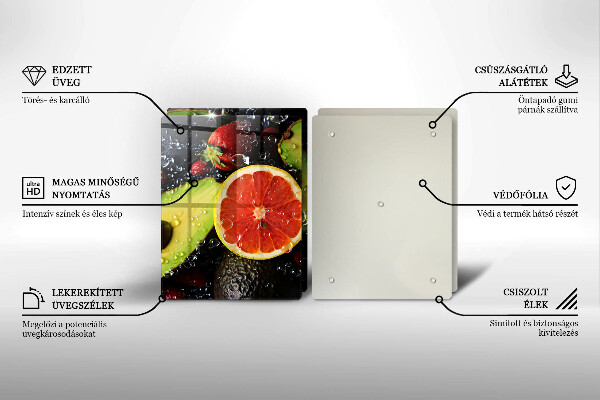 Tocător sticlă Fructe si legume