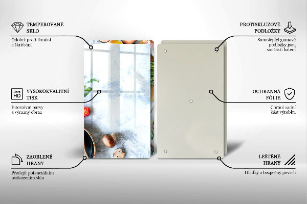 Tocător sticlă Ingrediente în bucătărie