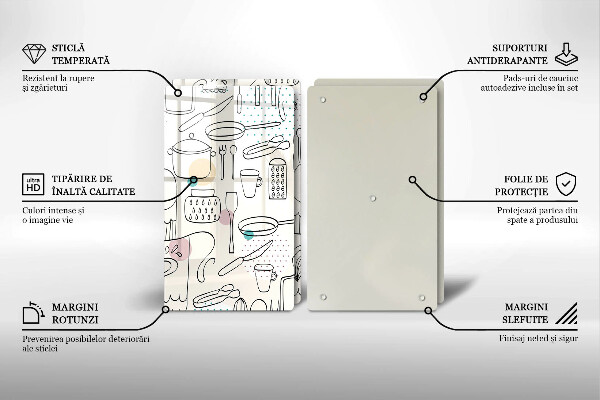 Tocător sticlă Accesorii pentru bucatarie