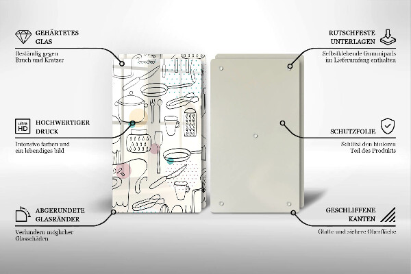 Tocător sticlă Accesorii pentru bucatarie