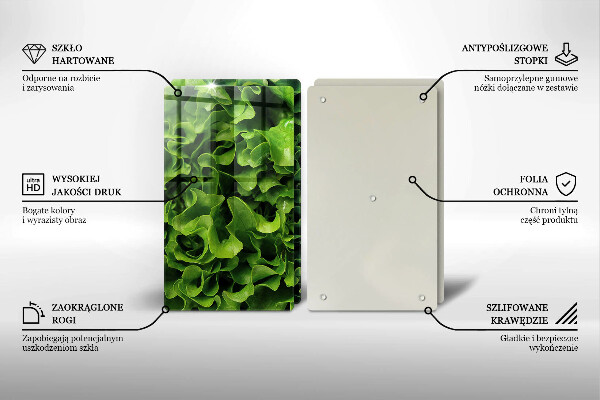 Tocător sticlă Frunze de salata verde