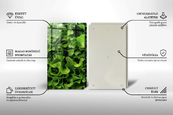 Tocător sticlă Frunze de salata verde