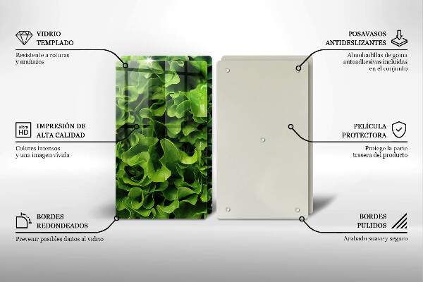 Tocător sticlă Frunze de salata verde