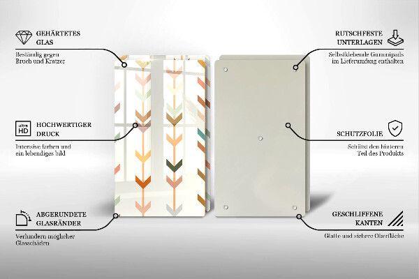 Tocător sticlă Elemente geometrice