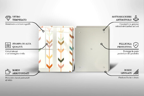 Tocător sticlă Elemente geometrice