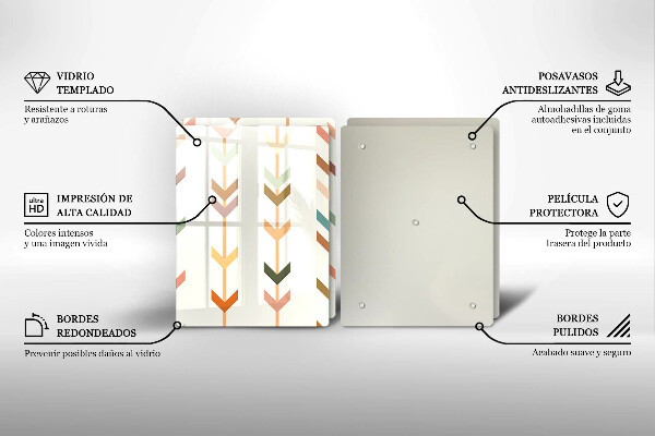 Tocător sticlă Elemente geometrice