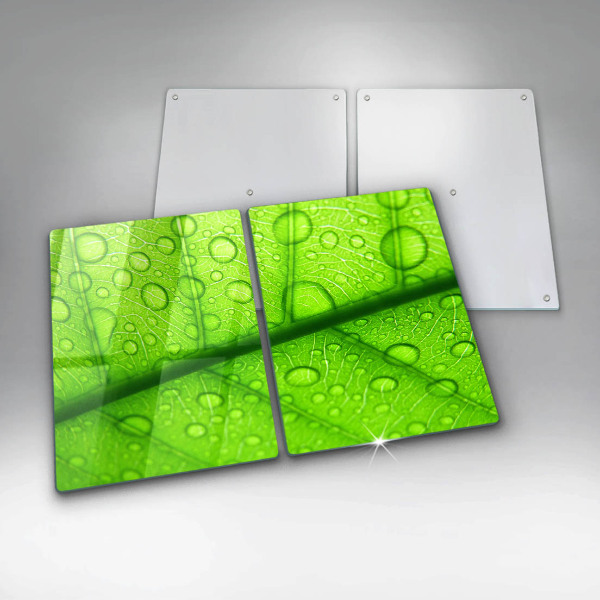 Tocător sticlă Prim-plan al unei frunze