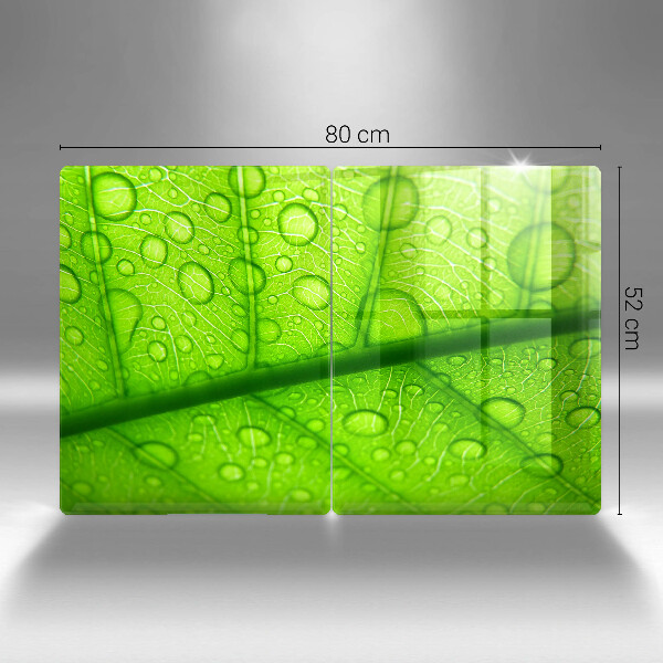 Tocător sticlă Prim-plan al unei frunze