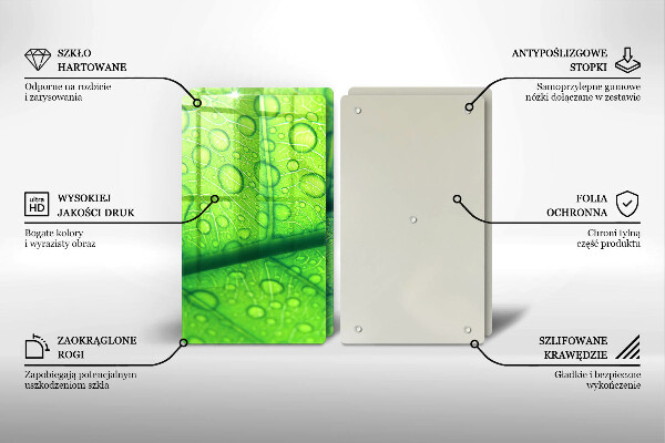 Tocător sticlă Prim-plan al unei frunze