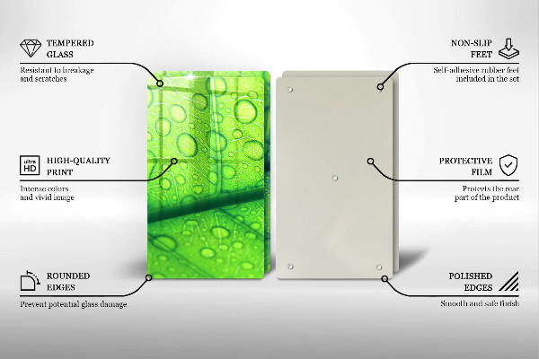 Tocător sticlă Prim-plan al unei frunze