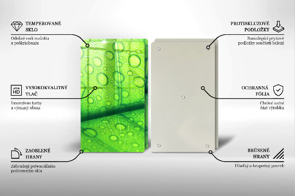 Tocător sticlă Prim-plan al unei frunze