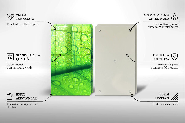 Tocător sticlă Prim-plan al unei frunze