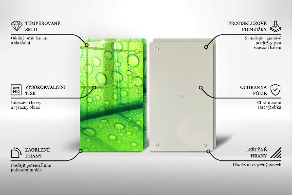 Tocător sticlă Prim-plan al unei frunze