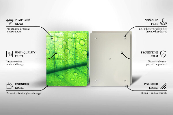 Tocător sticlă Prim-plan al unei frunze