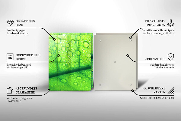 Tocător sticlă Prim-plan al unei frunze