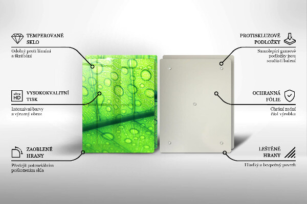 Tocător sticlă Prim-plan al unei frunze