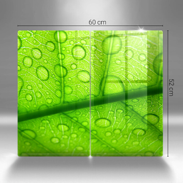 Tocător sticlă Prim-plan al unei frunze