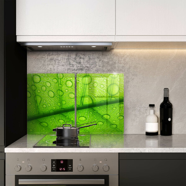 Tocător sticlă Prim-plan al unei frunze