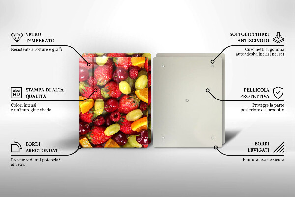 Tocător sticlă Fructe de vară