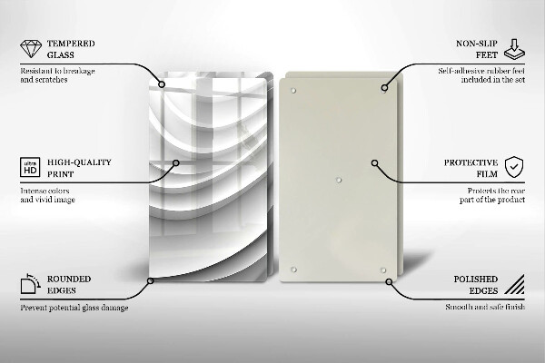 Tocător sticlă Linii geometrice