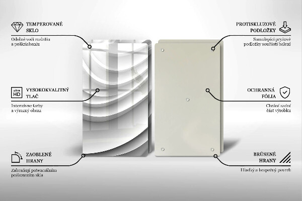 Tocător sticlă Linii geometrice