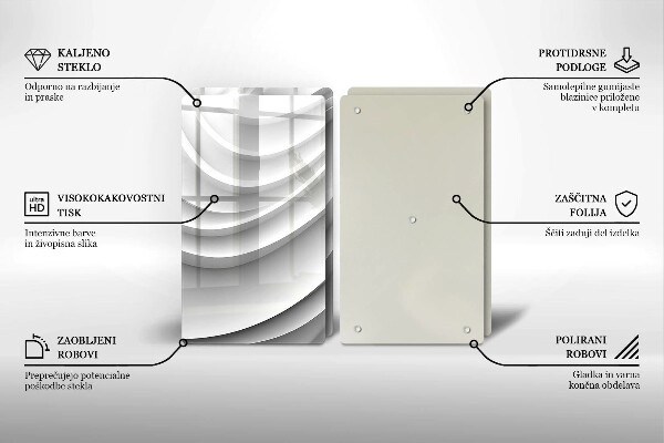 Tocător sticlă Linii geometrice
