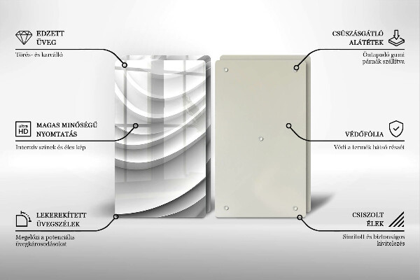 Tocător sticlă Linii geometrice