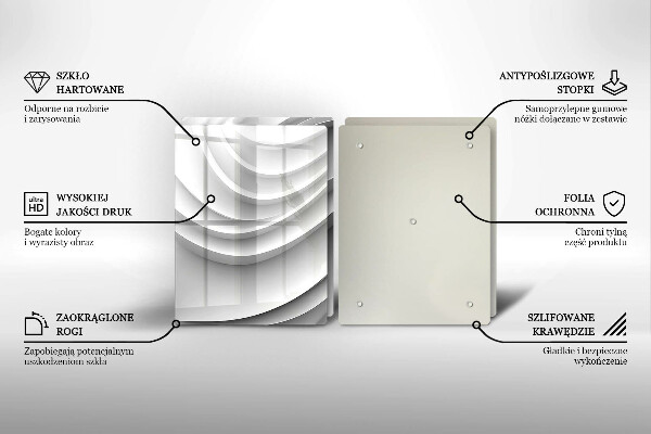 Tocător sticlă Linii geometrice