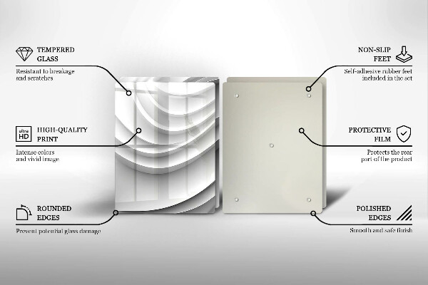Tocător sticlă Linii geometrice